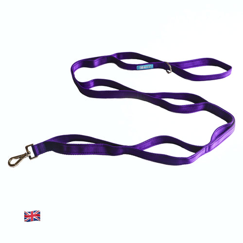 Multi-handled Dog Lead - Purple