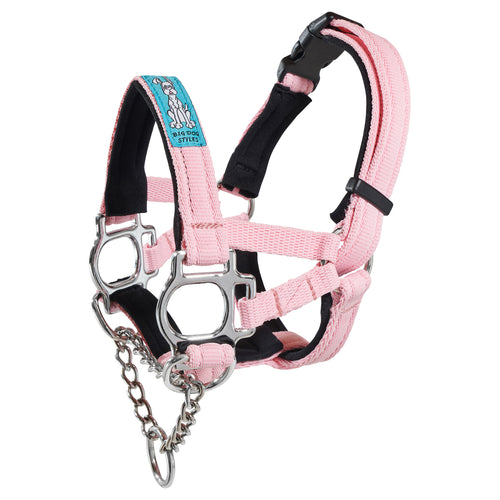 Dog Head Collar Pink (with chain)